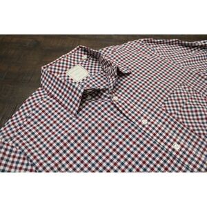 Billy Reid Shirt Mens Large Multicolor Check Long Sleeve Button Front Cotton